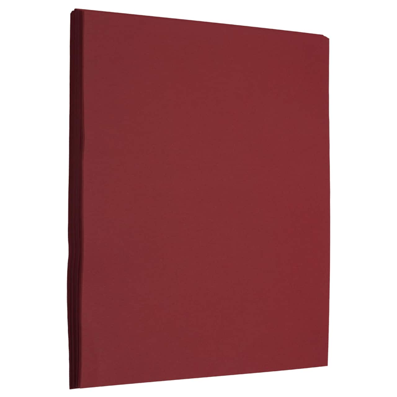 Jam Paper Matte Paper, 8.5 x 11, 28 lb Dark Red, 50 Sheets/Pack